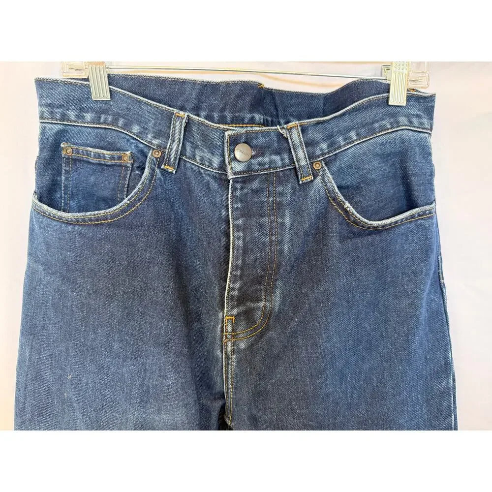 EUC Carhartt WIP Newel Pant Denim Blue Jeans, Men's 32, Relaxed Straight Tapered - Picture 7 of 7